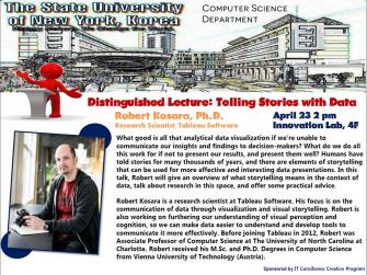 Robert Kosara, Research Scientist at Tableau Software, gives a distinguished lecture
